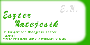 eszter matejcsik business card